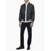 $125 Calvin klein Striped Full Zip Bomber Jacket,Black,Size L