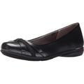 LifeStride Womens Abigail Ballet Flat, Black, Size 7.5