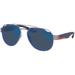 Prada Men's Gunmetal Aviator/Pilot Sunglasses PS 57US DG1387 59