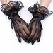 Sunisery Women Gloves Evening Party Prom Lace Gloves Pretty Mesh Bride Gloves