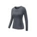 SHEMALL Women Compression Long Sleeve Yoga Tight Tops Gym Workout Shirt