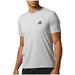 adidas Men's Essentials Droptail 3-Stripes T-Shirt (Medium Grey Heather, S)