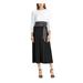 RALPH LAUREN Womens White Belted 3/4 Sleeve Jewel Neck Tea-Length Fit + Flare Evening Dress Size 0