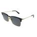 Police Men's SPL576E SPL/576/E 0300 Black/Gold Fashion Square Sunglasses 57mm