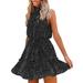 Besufy Summer Dress Ruffle Polka Dots Elegant Ladies Off Shoulder Dress