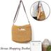 Women Portable Rattan Grass Straw Woven Handbag Bohemian Style Handmade Tote Bag Girl Casual Shoulder Bag Summer Beach Bag Multi-funtional Bag