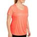 Women's Plus-Size Dri-More Cross Back Tee with Flattering Seaming