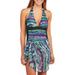 Women's Halter One-Piece Swimsuit with Matching Sarong