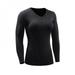 EleaEleanor Big Clear Women's Sports Training Tops Pro Fitness Sports Stretch Long-Sleeved Quick-Drying Compression T-Shirts