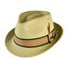 Ridley Toyo Straw Trilby Fedora Hat - L - Natural