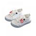 Kids Non-slip Canvas Shoes, Soft Soled First Walkers Casual-Lace-Up Shoes Flat Shoes Boys Girls Breathable Cartoon Shoes, for 1-6.5T