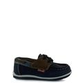 Rilo Little Boys Crazy Navy Lace-Up Moccasion Leather Shoes