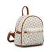 POPPY Small Backpack Purse for Women Faux Leather Shoulder Bag Girls School Daypack Casual Travel Rucksack-Plaid Beige