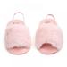 LEMETOW Baby Infant Girls Soft Sole Shoes Plush Slide Sandal First Walkers Anti-slip Walking Shoes