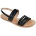 Brinley Co. Womens Faux Leather Multi Strap Sandal