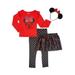 Minnie Mouse Baby Toddler Girl Long Sleeve Top, Tutu Skirt, Leggings & Headband, 4pc outfit set