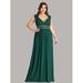 Ever-Pretty Womens Chiffon Long Summer Beach Wedding Party Bridesmaid Dresses for Women 86973 Green US12