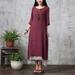 New Women Vintage Dress Split Irregular Hem Casual Loose Boho Long Maxi Dresses