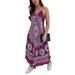 Avamo Maxi Dresses for Women Casual Bohemia Swing Long Dress Summer Beach Sundress Fashion Sexy V Neck Strap Dress Ladies Sleeveless A-line Boho Kaftan Dress