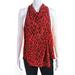 ALC Womens Silk Crepe Leopard Print Cowl Neck Sleeveless Top Blouse Red Size 4