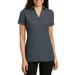 Mafoose Women's Silk Touch Y-Neck Polo T-Shirt Steel Grey Small