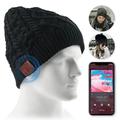 Bluetooth Beanie,ã€�Thickã€‘Upgraded Wireless Bluetooth 5.0 Beanie Hat with Headphones Headset Earphone Knitted Beanie with Stereo Speakers and Mic for Women Men