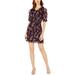 Maison Jules Womens Floral Ruffled Dress