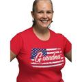 Awkward Styles American Flag Women Shirt Women Patriotic Grandma Gifts Vintage USA Flag T shirt for Grandma 51 States 4th of July Shirts for Grandma Retro USA T Shirts National Gifts for Grandma