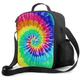 Tie Dye Reusable Insulated Lunch Bag Tote Picnic School Work Thermal Cooler Box with Adjustable Shoulder Strap for Men Women