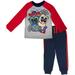 Disney Puppy Dog Pals Rolly Bingo Toddler Boys' Fleece T-Shirt & Pants Set (3T, Heather Grey)