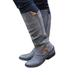 Avamo Womens Mid Calf Boots Round Toe Booties Chunky Block Heels Casual Shoes Zipper