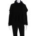 Free People Womens Long Sleeve Draped Open Front Knit Cardigan Sweater Black XS