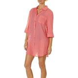 Wearabouts Womens New Port Solid Button Down Cover-Up