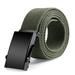 LA HIEBLA New Waist Belts Men Womens Unisex Cotton Canvas Fabric Webbing Black Buckle Belt Army Accessories