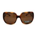 Polarized Womens Classic 90s Rectangular Butterfly Fashion Sunglasses Orange Tort Brown