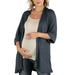 24seven Comfort Apparel Open Front Elbow Length Sleeve Maternity Cardigan, M011309, Made in USA