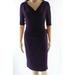 Lauren Ralph Lauren NEW Purple Womens Size 0 Cowl-Neck Sheath Dress