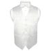 Men's Paisley Design Dress Vest & Bow Tie Off-White Cream BOWTie Set