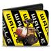 Wallet Bifold PU Wall E 2 Poses Warning Stripe Yellow Black White