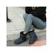 LUXUR Waterproof Winter Women Shoes Snow Boots Faux Wool-lined Warm Mid Calf Boot