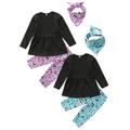 Children Mermaid Costumes Kids Baby Girls Long Sleeve Mini Dress + Long Pants + Scarf 3pcs Outfits Baby Girls Clothing