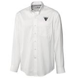Maine Black Bears Cutter & Buck Big & Tall Epic Easy Care Fine Twill Long Sleeve Button-Down Shirt - White