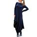 Women Casual Kaftan Tunic Gypsy Maxi Dress Baggy Pocket Long Sleeve Dress