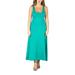 24seven Comfort Apparel Plus Size Simple A Line Tank Maxi Dress