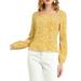 Allegra K Women's Elegant Vintage Square Neck Floral Long Sleeves Tops