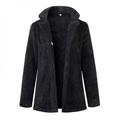 Newway Women Coat Autumn Winter Fashion Pocket Lapels Coat Plush Jacket Female Warm Windbreaker