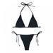 Saient Sexy Underwired Bikini Female Swimsuit Women Swimwear Two-piece V shape Bikini set Bather Bathing Suit Swimming,A,S