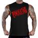 Red Powerlifting Stamped Men's Black Sleeveless T-Shirt Tank Top Medium Black