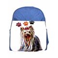 Yorkie Pawprints Girls Blue Preschool Toddler Childrens Backpack & Lunchbox