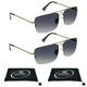 proSPORT Bifocal Sunglass Readers Tinted Aviator Men Women Gold Frame Gray Lens 2 Pairs